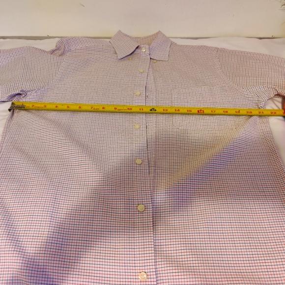 Cremieux Men's cross pattern dress shirt by (Washed) (Small) ♥️👕🤍 - Picture 13 of 16